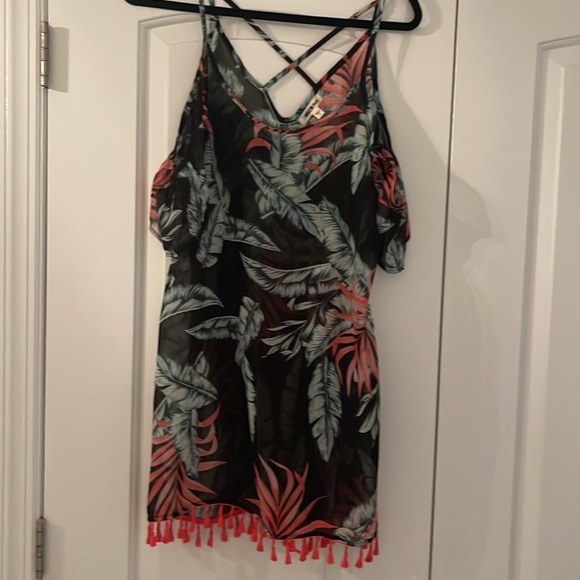 Palm leaf design swim cover up size small - Picture 5 of 5